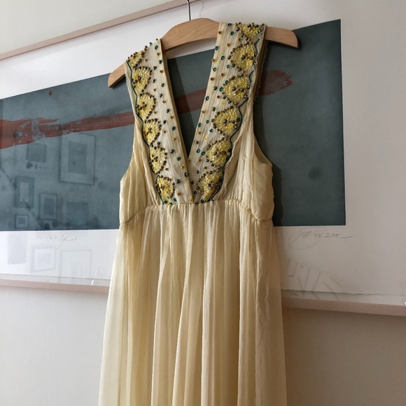 Development Yellow Silk Goddess Dress - Picture 3 of 9